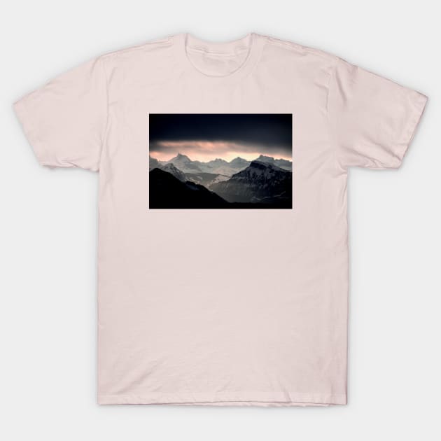 Swiss Alps dark T-Shirt by Wolf Art / Swiss Artwork Photography